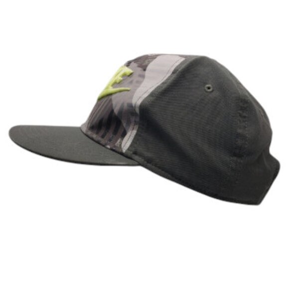 Nike True Camo Neon Yellow Logo Snapback Adjustable Baseball Cap Hat - Picture 3 of 16